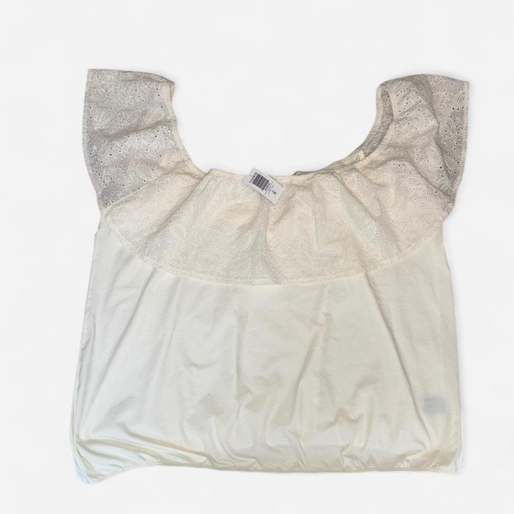 Torrid Pristine Off the Shoulder Eyelet Top Size 5X Plus NWT